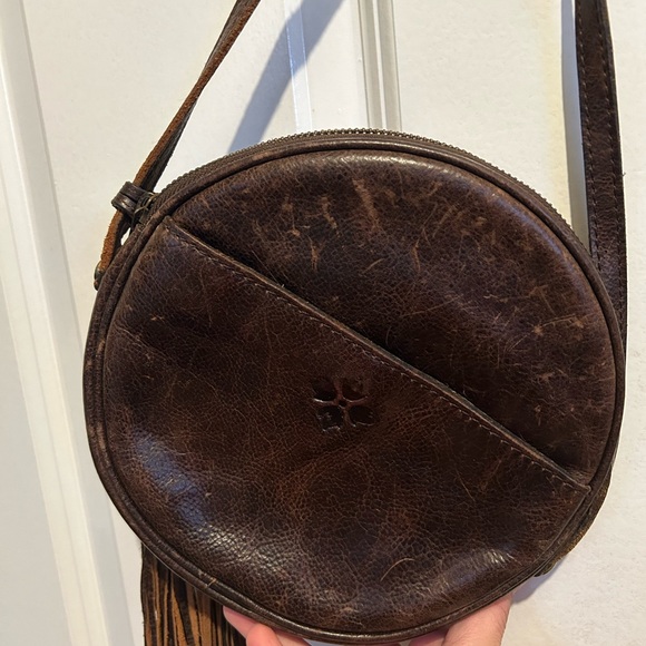 EUC Patricia Nash Leopard Circle Crossbody - Picture 2 of 3